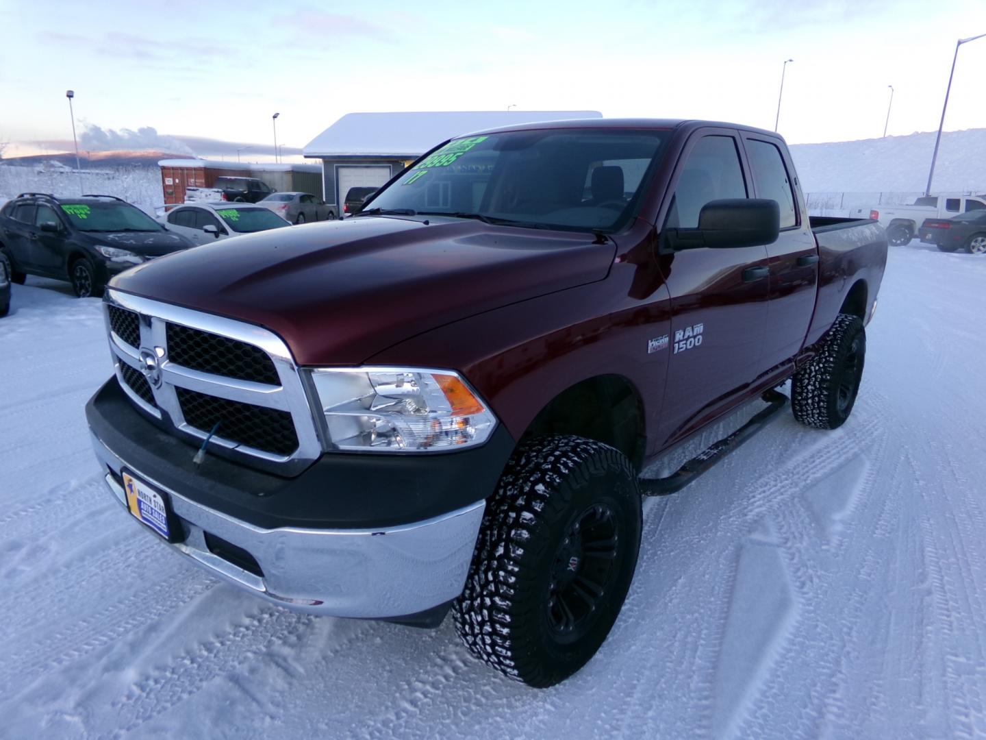 2017 Red /Black Dodge 1500 Tradesman (1C6RR7FT0HS) with an 5.7L V8 OHV 16V HEMI engine, 8-Speed Automatic transmission, located at 2630 Philips Field Rd., Fairbanks, AK, 99709, (907) 458-0593, 64.848068, -147.780609 - Photo#0